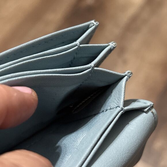 Coach Vintage Light Blue Small Accordion Wallet Card Holder EUC Y2K - Picture 6 of 12